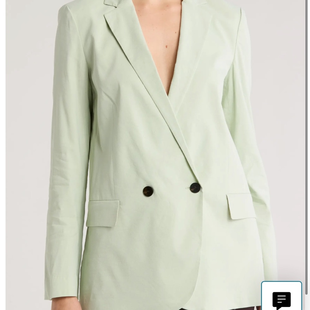 Theory Green Blazer Tailored Suit Jacket